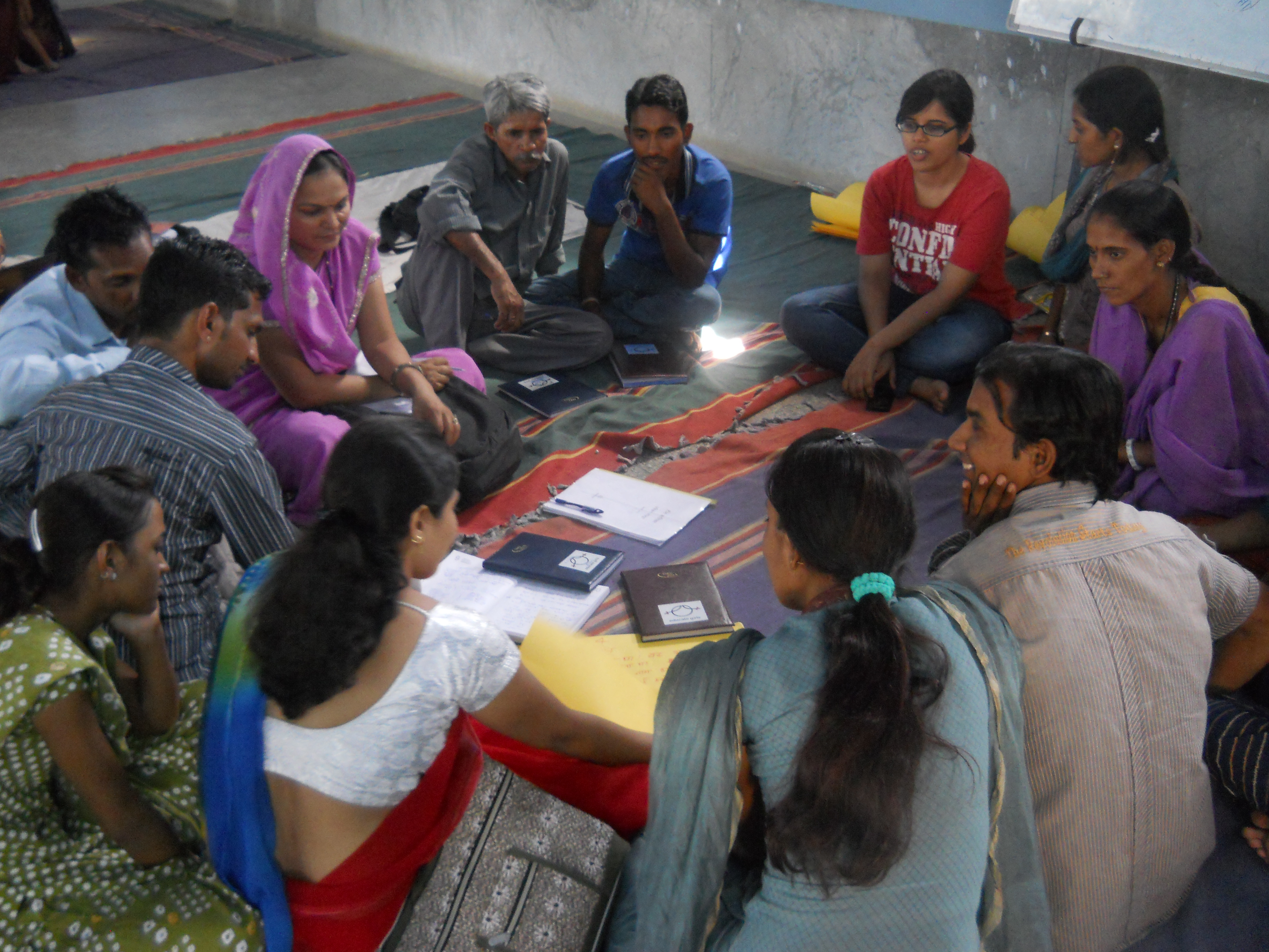 New Team Balika recruits learning about Educate Girls